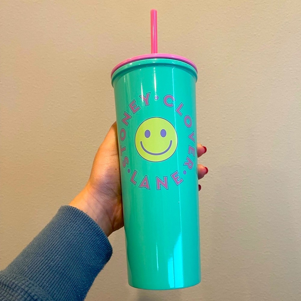 🙂 Stoney Clover Lane x Target Light Green / Pink Tumbler NWT